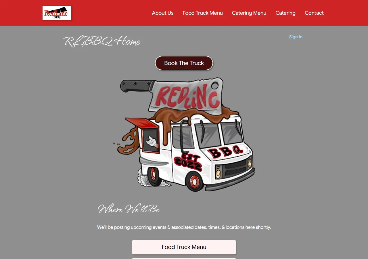 Home page of RedLinc BBQ at redlincbbq.com